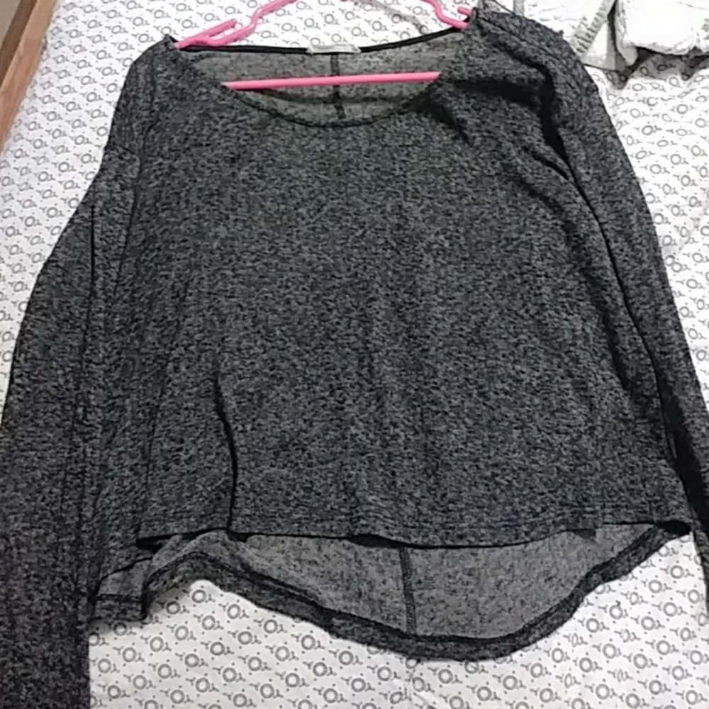 Sheer sweater.